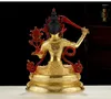 Dekorativa figurer 46 cm 18 "Enorma stora Buddha Home Greco-Buddhistiska effektivt skydd # Tibetansk buddhism Bodhisattva Gilding Statue