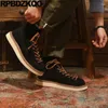 Boots Nubuck Flats Outdoor Shoes Lace Up Round Toe Goodyear Welted Short Real Leather Men Safety Slip Resistant Tan Ankle Work