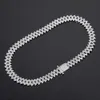 14mm mens hip-hop zircon thorns Cuban chain rap street dance trendy card accessories