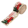 Christmas Decorations 5M 5Cm Wide Wired Ribbonxmas Snowflake Ribbon For Gift Wrap Diy Crafts Year Drop Delivery Dhxdz