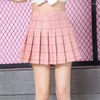 Saias 2024 fina solta a linha feminina primavera verão sexy xadrez plissado saia mulheres estudante coreano cintura alta jk mini mulher