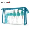 Storage Bottles 8/11Pcs Travel Dispensing Bottle Set Clear Cosmetic Plastic Spray Lotion Cream Shampoo Portable Sub-Bottling Accessories