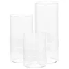 Candle Holders Glass Cup Decorative Cover Home Shades Supply Cylinder Cover Clear Tube Open End Bord Top