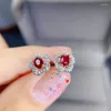 Stud Earrings KJJEAXCMY Fine Jewelry 925 Silver Natural Ruby Girl Ear Support Test Chinese Style With Box