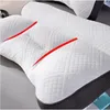 Almohada ergonómica ultracómoda para soporte del cuello, protege la columna vertebral del cuello, relaja la almohada ortopédica cervical para todas las posiciones de sueño 240314