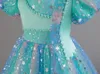 Sweet Mint Sky Blue Dusty Pink Jewel Girl's Birthday/Party Dresses Girl's Pageant Dresses Flower Girl Dresses Girls Everyday kjolar Kids 'Wear SZ 2-10 D401123