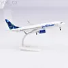 Aircraft Modle Jason Tutu 20cm JetBlue Airlines B737 Plan Model Airplane Diecast Metal Aircraft Model Boeing 737 Drop Shipping YQ240401