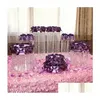 Decorações de casamento Centerpiece Bolo Stands Exibição de Aniversário Sobremesa Rack Redondo Cristal Cupcake Stand Party Table Center Decoração Dhekw