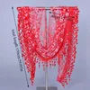 Foulards Mode Femmes Dentelle Gland Sheer Triangle Écharpe Creux Floral Châles Femme Bébé Bufanda Mujer