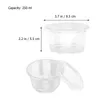 Disposable Cups Straws 50 Pcs Dessert Cup Ice Cream Balls Pudding Bowls Plastic Store Cake Food Container