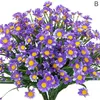 Fiori decorativi Seta simulata in plastica artificiale per tavolo da soggiorno Decorazione domestica Margherite Piante finte