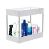 Kitchen Storage 2 Tier Under Bathroom Sink Organizer Cabinet Basket Multi-purpose Shelf Rack For