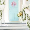 Декоративные цветы, пасхальные венки для входной двери, многоразовый венок из мешковины, милый держащий морковь, дизайн, украшения для дома