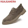 Chaussures décontractées de haute qualité hommes daim Oxfords hommes robe à lacets styliste italien affaires chaussures plates faites à la main chaussures pour homme