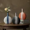 Vasos modernos criativo vaso de cerâmica casa decoração acessórios sala de estar arranjo de flor seca decoração estética