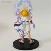 Anime Manga 21cm Anime One Piece Action Figure Monkey D Luffy Gear 5 Sun God Nika Fighting Figurine PVC Collectible Model Doll Toy Gift 240401