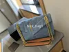Projektantka torba Vintage dżinsowa damska luksusowa torebka torba na ramię Niebieska moda dżinsowa litera kwiecista