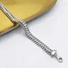 Chaîne HESHI 925 pur argent platine galvanisé boule chaîne Flash femmes cubique zircone mode Bracelet hommes cadeau Q240401