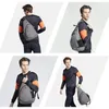 Mixi Patent Ontwerp Mannen Mode Rugzak Een Schouder Sling Bag Crossbody Schooltas 600D Polyester Dichte Canvas Waterdicht 240322