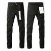 2024 Herenmode jeans Paars blauw merk effen street fashion zwart denim slim stretch