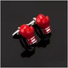 Cuff Links Fashion Brand Mens Shirts Boxing King Cufflinks Sport Red Gloves Muhammad Wholesale And Retail 230909 Drop Delivery Jewelr Dhizl