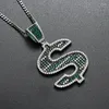 Hänge halsband Hip Hop Green Cz Stone Paled Bling isade ut amerikanska dollar pengar skylt hänge halsband för män rappar smycken