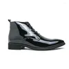 Robe chaussures hommes fête noir violet formel Oxford homme marque haut haut mode fermeture éclair marié mariage