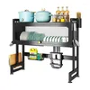 Kitchen Storage Sink Rack With Cabinet Door Tabletop Plate Dish Organizer Holder