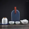 Teaware Sets Chinese Ceramic Teapot Gaiwan 1 2 Tea Cup Canisters Portable Travel Drinkware