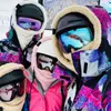 Filtar Vinterhuven ansiktsskydd med justerbar dragskoskidåkning Baraclava hatt vindtät andas för kvinnor män filt
