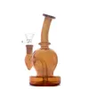 All'ingrosso 14 mm femmina di vetro tamponata bong bong densa colorato colorato in testa per acqua bongs tubo di bong per fumare erba secca con ciotola