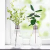 Vasi Vaso in vetro trasparente a forma di lampadina Disposizione floreale creativa Piante idroponiche Contenitore Ornamenti da tavolo Decor