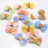 Hundkläder 10st Handmake Hairpin Puppy Sweet Bow Hair Clips Pet Cat Hairn Pins Decoration Grooming Accessoires Supplies