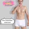 Women's Disposable Underwear Modal Pure Cotton Flat Corner Pants Convenient For Dusiness Trips Easy To Carry Wash Free Underwear Breathable And Comfortable For Men