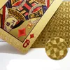 Altre forniture per feste festive Carte da gioco in oro 24 carati Gioco di poker Set di lamine Carta magica in plastica Impermeabile Jugando A Las Cartas Drop D Dhot5