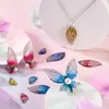 Ciondoli 64 pezzi orecchini con ala di farfalla risultati pendenti in resina epossidica con paillettes per le donne ragazze gioielli di moda che fanno regali