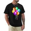 Men's Polos Bright Colorful Bunch Party Balloons Streamers T-Shirt Aesthetic Clothing Graphics Plus Sizes Mens Big And Tall T Shirts