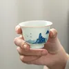 Tassen Untertassen 1 stücke Relief Kreative Keramik Tee Tasse Porzellan Nachmittag Teetasse Espresso Chinesischen Stil Schüssel Keramik Kaffee