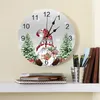 Wandklokken Kerstkabouter Sneeuwvlokken Ronde Klok Modern Design Keuken Hanghorloge Home Decor Stil