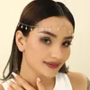 مقاطع الشعر Lutaku Bohemian Daisy Flower Head Chain Headpiece للنساء المجوهرات الأنيقة زفاف أغطية الرأس الإكسسوارات