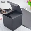 Present Wrap Blank Kraft Paper Black White Brown Three Color Square Product Packaging Box Digital Electronic Cosmetics Ytterlådor