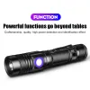 Araçlar LED UV Flashlight 365nm 395Nm Blacklight Scorpion UV Işık İdrar Dedektörü Yakıtlanabilir Ultraviyole Açık Kamp Aydınlatma
