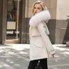 Womens Down Parkas Femmes Veste d'hiver Parka Vêtements Lâche Manteau Court Doublure en Laine À Capuche Col De Fourrure Chaud Épais Vêtements De Neige Oversize Rembourré