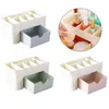 Storage Boxes 1pcs Plastic Makeup Organizers Box With Drawer Jewelry Cosmetic Lipstick Holder Sundries Container