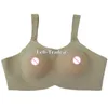 Almofada de mama 40C 90C formas de mama de silicone para homens sutiã invisível shemale peitos almofadas prótese 800 g/par 240330