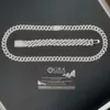 Custom Size Cuban Chain 10k 14k Real Solid Gold Vvs Moissanite Diamond 925 Silver Necklace