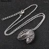 Pendant Necklaces 1pc Skeleton Necklace Anatomy Anatomical Human Rib Cage Body Chest Fashion Vintage Biology Jewelry Men