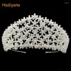 مقاطع الشعر Tiaras و Crowns Hadiyana التصميم الفاخرة لحفل حفلات الزفاف للنساء أنيقة عالية الجودة BC4434 Accessoire Femme