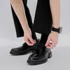 Casual Shoes 2024 Men Dress Classic Round Toe Black Brogue Ankle Boots Designer Faux Leather Footwear Size Office 37-46 B204