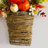 Party Decoration Pumpkin Flower Basket Wreath Simulation Rattan Door Hanging Christmas Wreaths For The Front